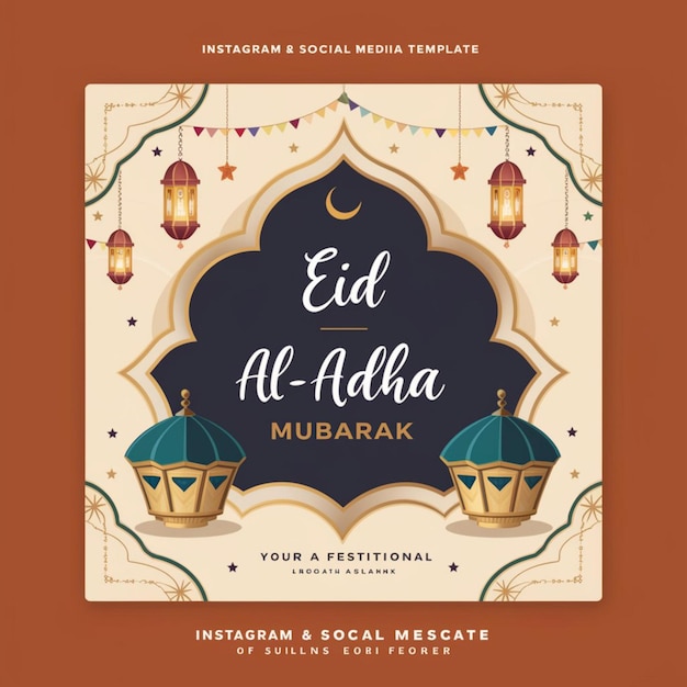 Happy Eid al Adha Mubarak Social Media Banner Template