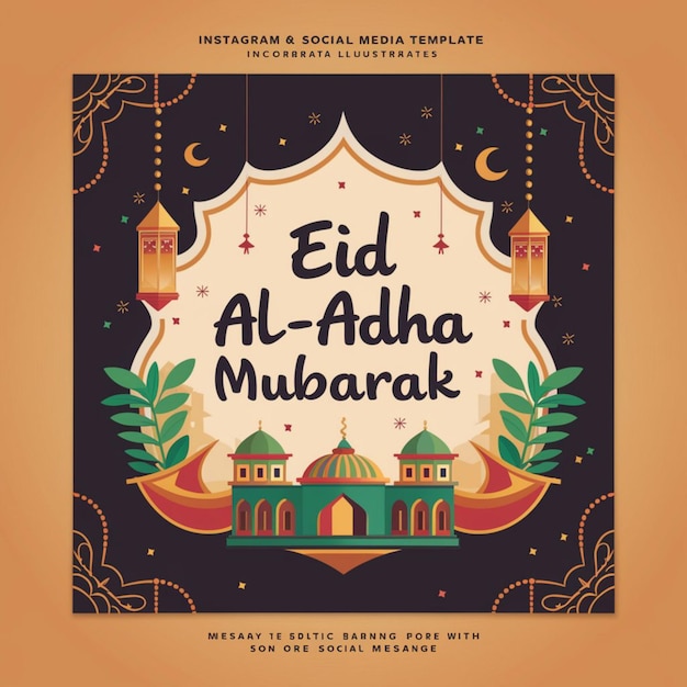 Happy Eid al Adha Mubarak Social Media Banner Template