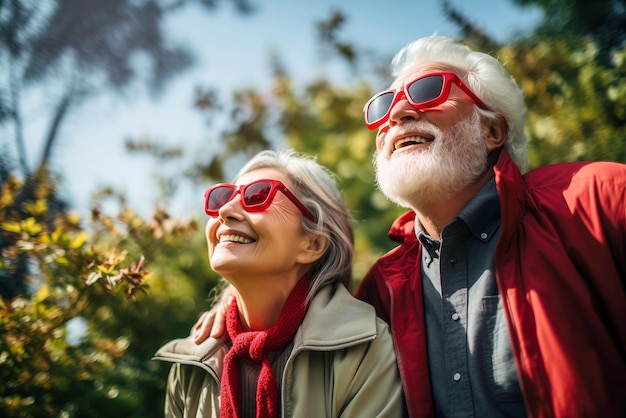 Happy elderly couple with lifestyle after retirement