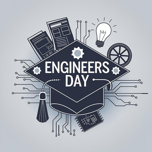 Photo happy engineers day ai photos