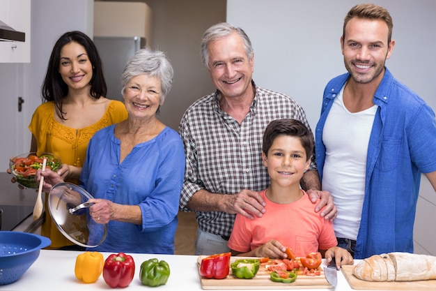 Happy family in the kitchen