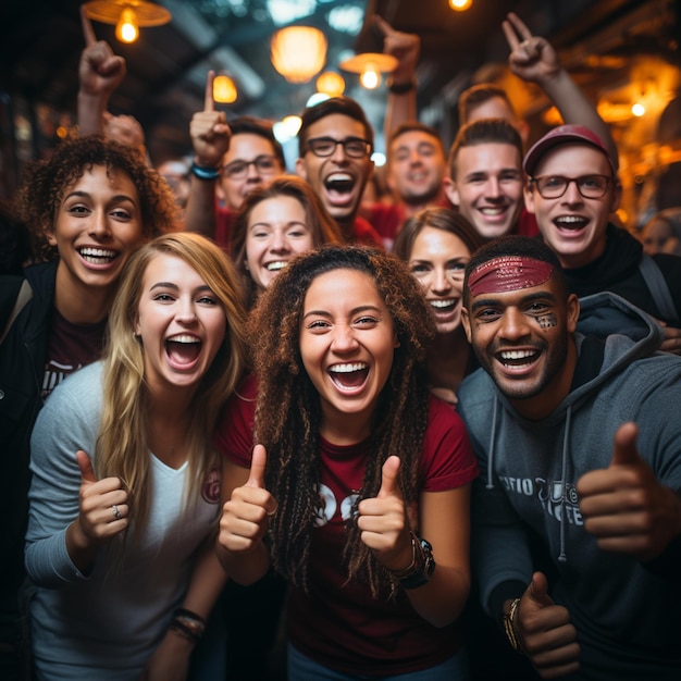 happy fans cheer for their team's victory