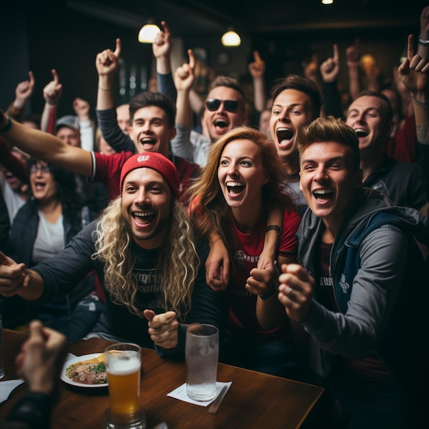 happy fans cheer for their team's victory