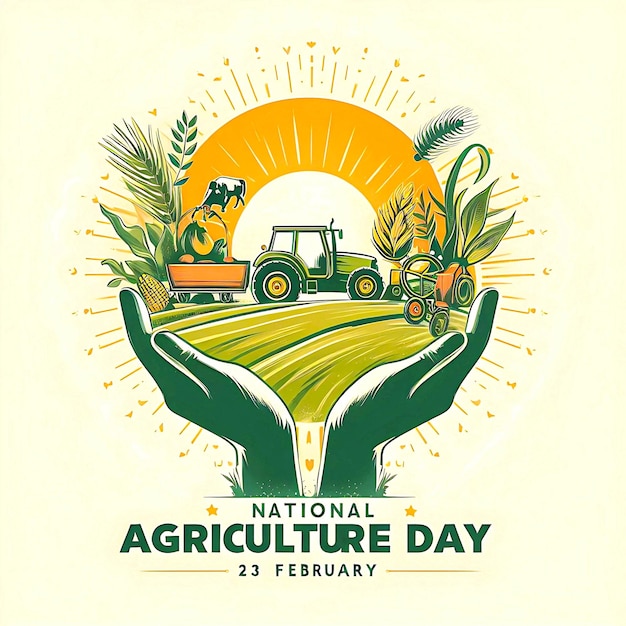 Happy Farmer Day Or Agriculture Day or Kishan Day