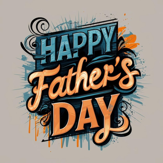 Happy Father Day Calligraphic design tshirt typography