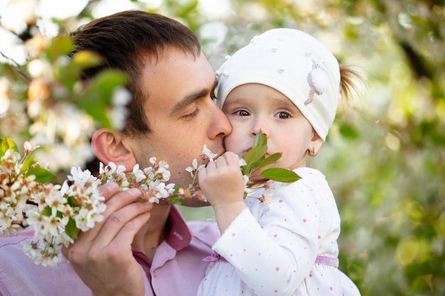 Happy father with little daughter FatherhoodDaddy's Day