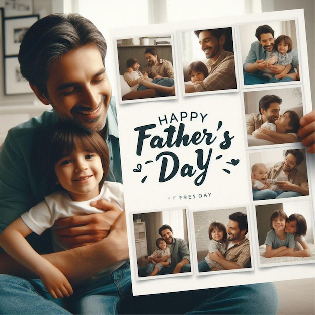 Happy Fathers Day in the center with an elegant font