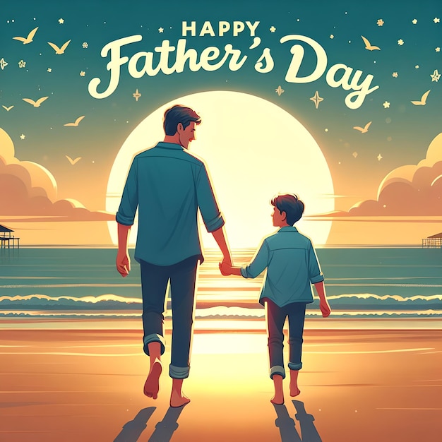 Happy Fathers Day Illustration