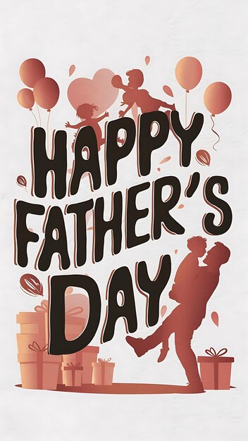 Happy Fathers Day Motivational Quotes Illustrationtypography