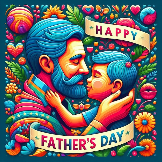 Happy Fathers day social media post ai generated