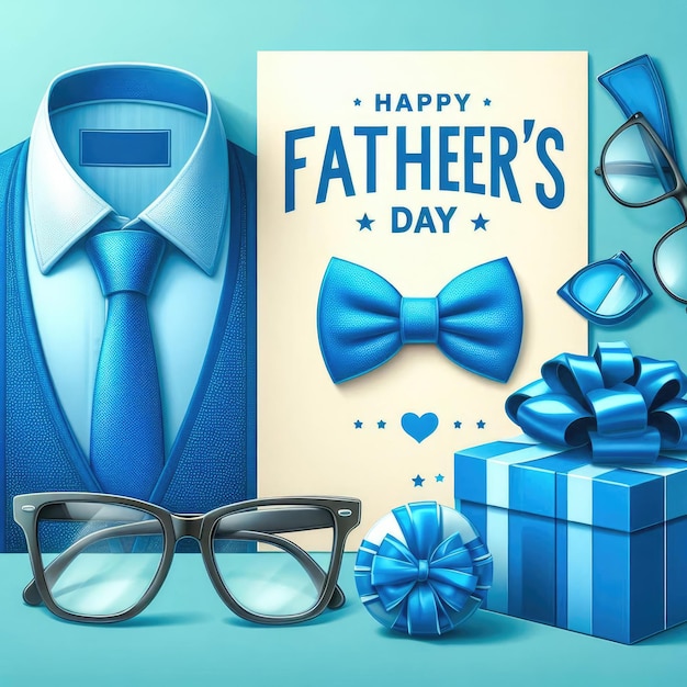 Happy fathers day social media post template