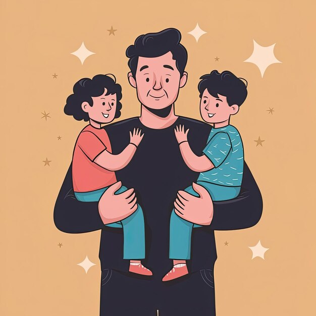 Photo happy fathers day vector illustration