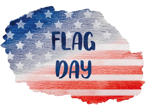 Happy Flag Day Beautiful drawing of the American Flag