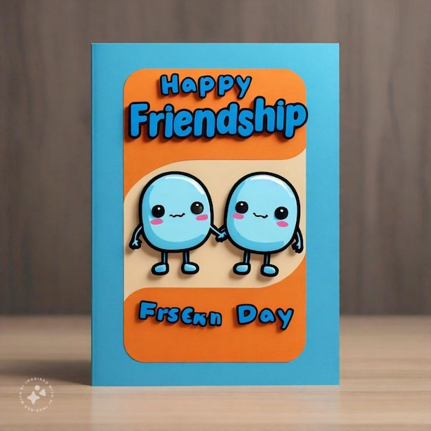 Photo happy friendship card with symbol