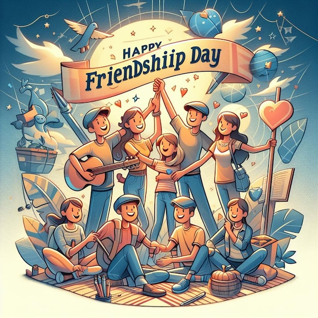 Happy Friendship Day Celebrating