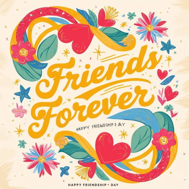 Photo happy friendship day concept friends forever written on friendship band