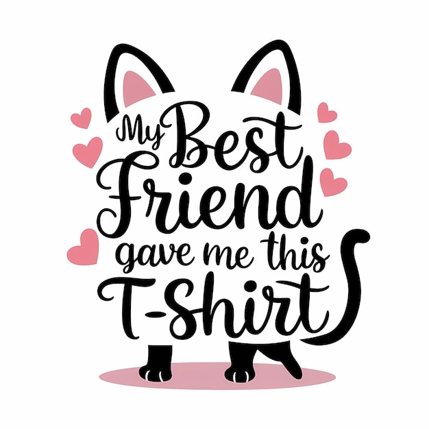 Happy Friendship Day Cute tshirt design vectora quote that says my best friend gave me this shirt