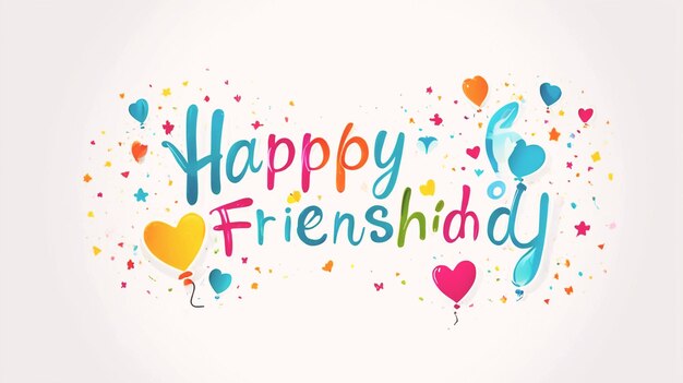 Photo happy friendship day design vector images light background