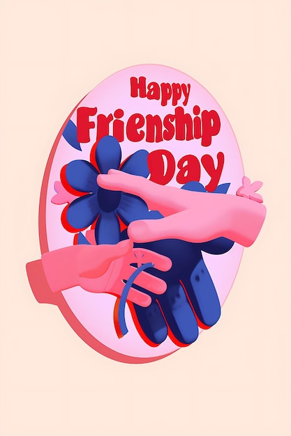 Photo happy friendship day illustration