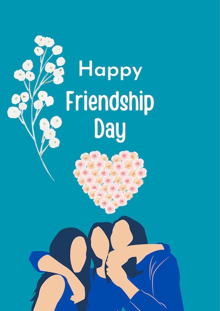 Photo happy friendship day poster