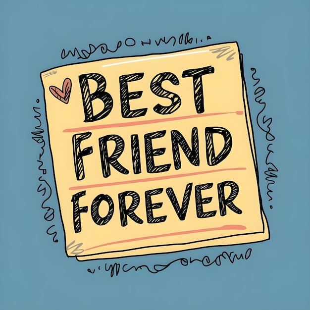 Happy Friendship Day Vector Illustration with BFF Best Friends Forever Friends amp Friendship Day