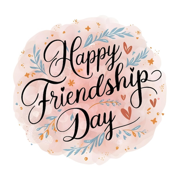 Photo happy friendship day vector illustration with bff best friends forever friends amp friendship day