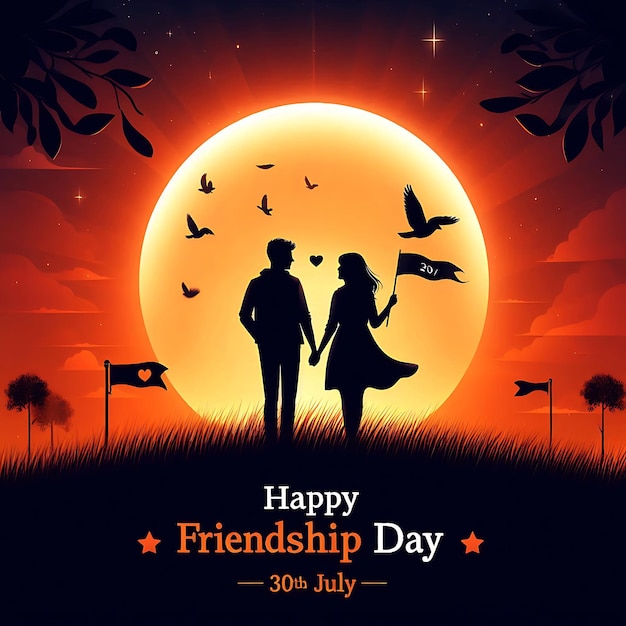 Happy Friendship Day vector typographic design