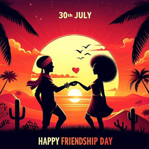 Happy Friendship Day vector typographic design