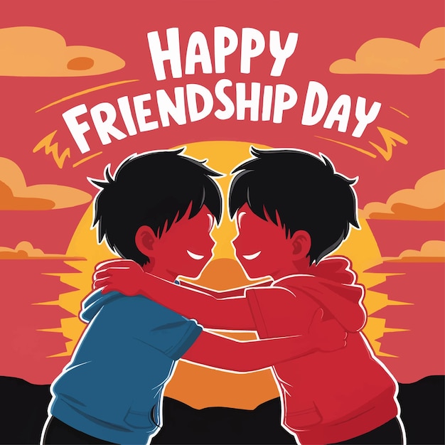 happy friendship day vector