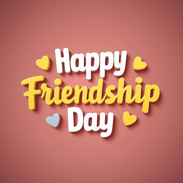 Happy Friendship Day written on friendship band illustration concept