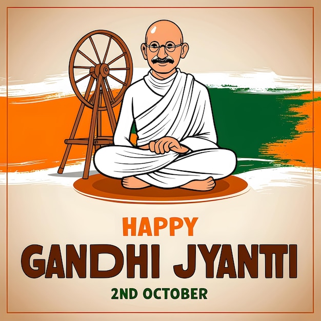 happy gandhi jayanti social media banner poster design