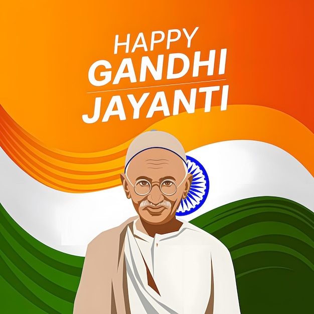 happy gandhi jayanti social media banner poster design