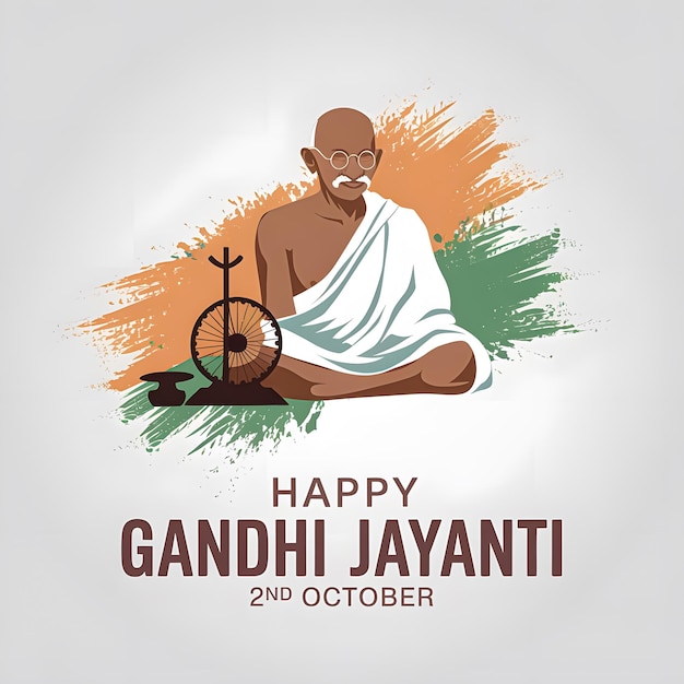 happy gandhi jayanti social media banner poster design