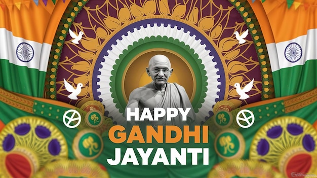 Photo happy gandhi jayanti