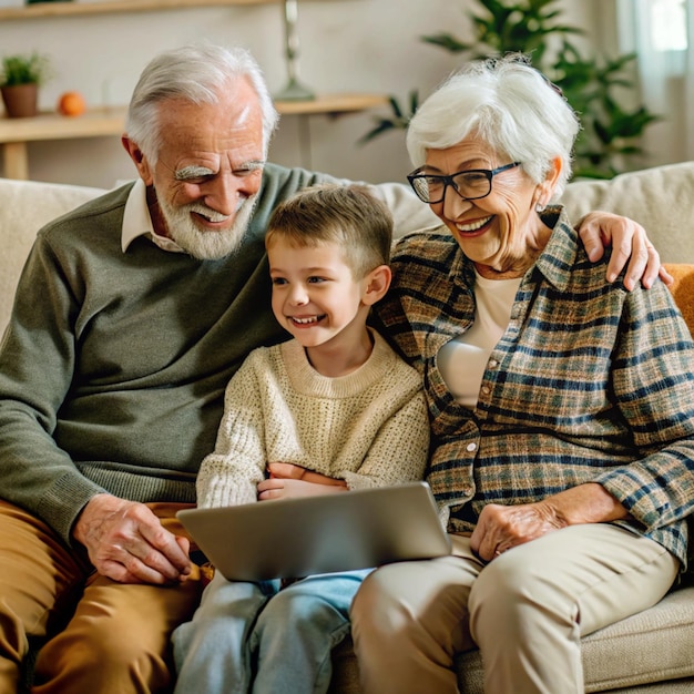 Photo happy grandparents day poster design