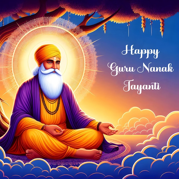 Happy Guru Nanak Jayanti Social Media Post Design Free