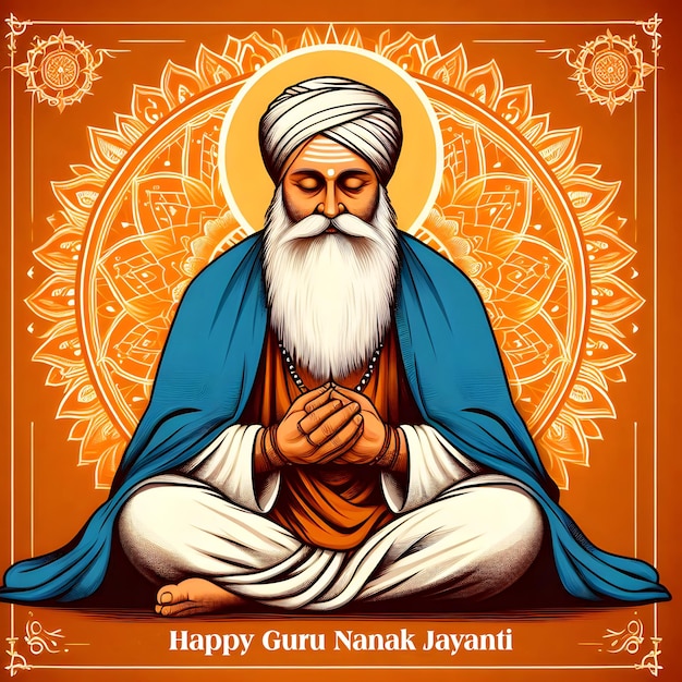 Photo happy guru nanak jayanti social media post design free