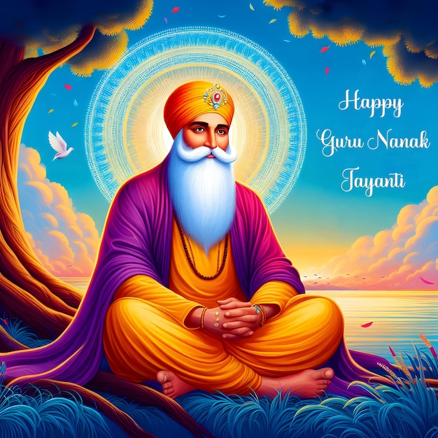 Photo happy guru nanak jayanti social media post design free