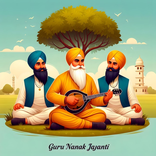 happy guru Nanak Jayanti social media post Design