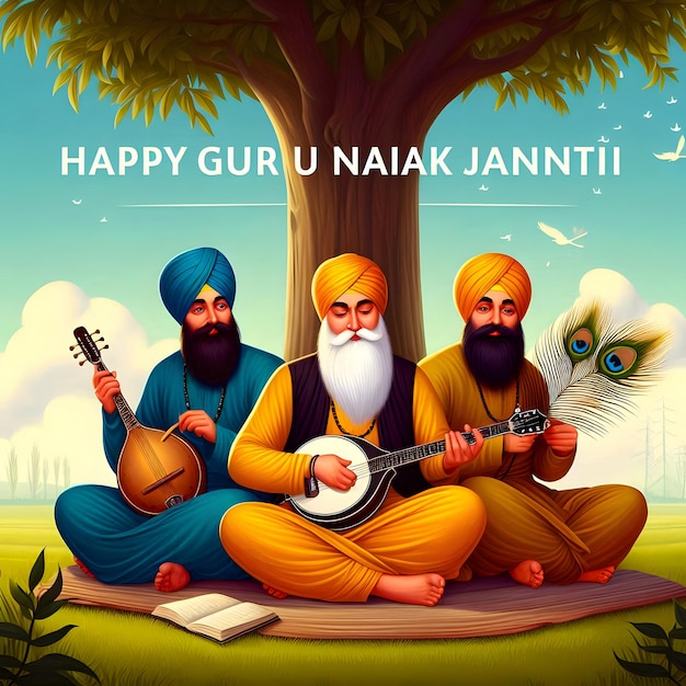 happy guru Nanak Jayanti social media post Design