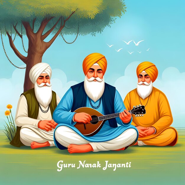 Photo happy guru nanak jayanti social media post design