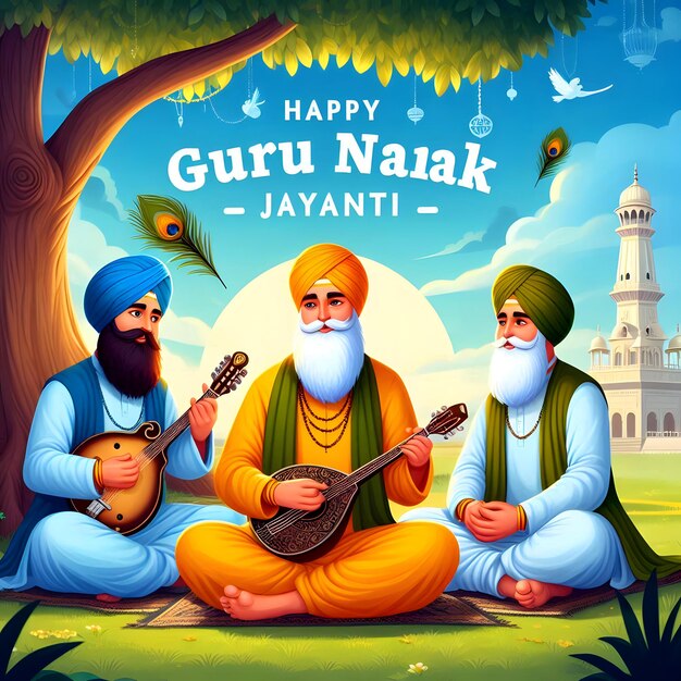 Photo happy guru nanak jayanti social media post design