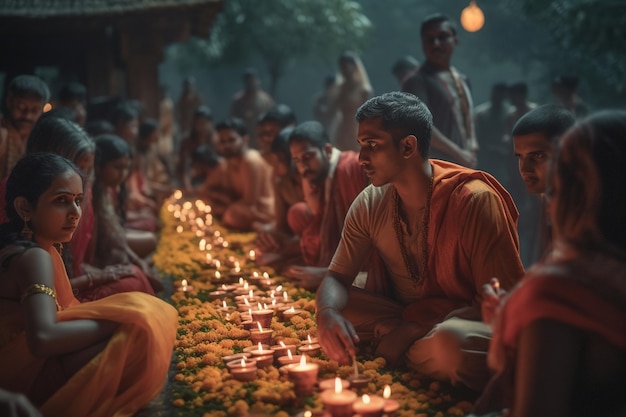 Happy guru purnima The day on which the first guru was born The feast day of the great sage Vyasa Traditional Hindu celebration dedicated to enlightened spiritual masters Generative AI