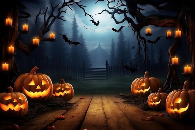 Happy Halloween banner or party invitation background