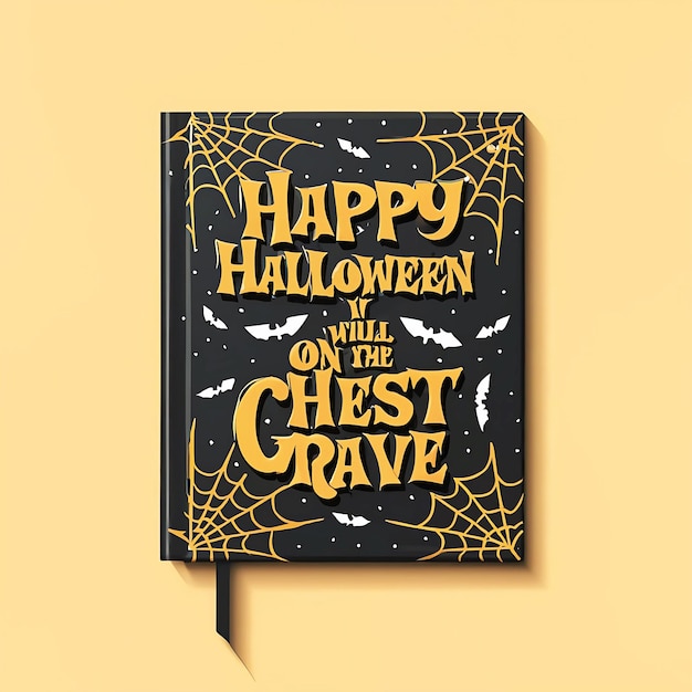 Photo happy halloween book cover design