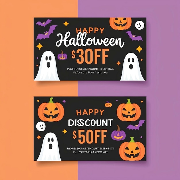 Photo happy halloween discount card design