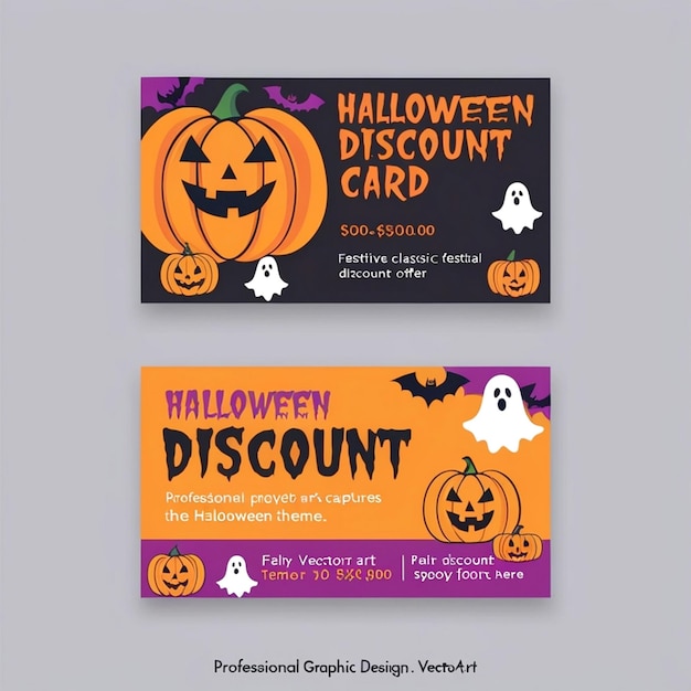 Photo happy halloween discount card design