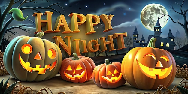 Happy Halloween Night Party Poster