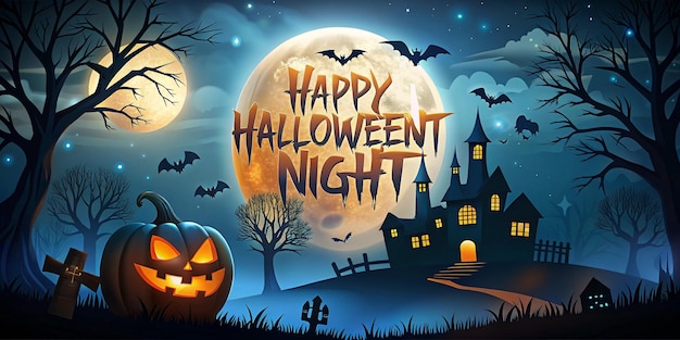 Happy Halloween Night Party Poster