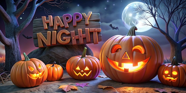 Happy Halloween Night Party Poster